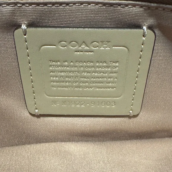 Coach Cream Satchel with Floral Accents - Picture 3 of 3
